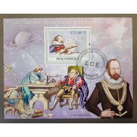 Мозамбик. 2009 год. Космос. Астронавты. Иоганн Кеплер (блок)