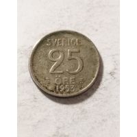 Швеция 25 оре 1953 серебро