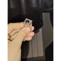 Кольцо 925 аметист женское
