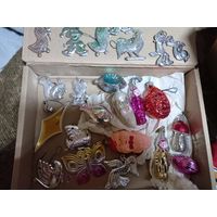 Елочные игрушки Космонавты Рыбка Агурэц Картонаж старт с 20 руб