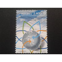 Польша 2008 глобус Mi-1,9 евро гаш.
