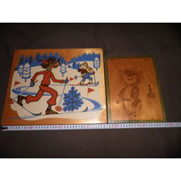 Панно настенное Ну погоди!,Олимпийский мишка Москва-80. СССР 70-80-е гг.С рубля.