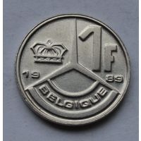 Бельгия 1 франк, 1989 г. 'BELGIQUE'.