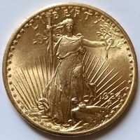 20 долларов США 1924 года KM#131, Philadelphia USA
