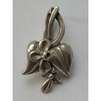 Кулон серебро СССР 875 проба со звездой,  клеймо завода.