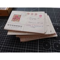 Конверты маркированные, прошедшие почту. 110 шт