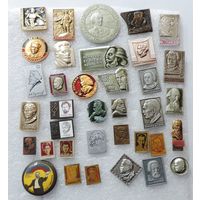 Значки "Известные люди" - 36 шт. Алюминий.