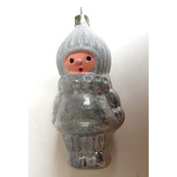 Елочная игрушка, девочка, стекло