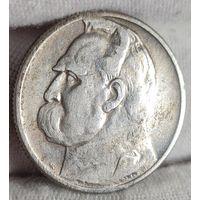 2 злотых 1934 года, Польша, серебро ПИЛСУДСКИЙ!