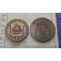 Две старые медали Швеции. 1943, 1945 год. Распродажа коллекции!