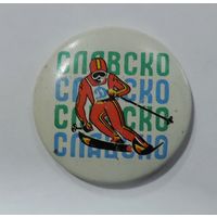 Значок "Лыжный спорт Динамо. Славско" СССР.