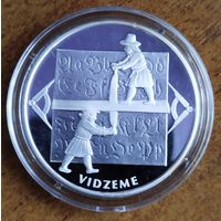 Латвия 1 лат 2004 Время и ценности - Видземе