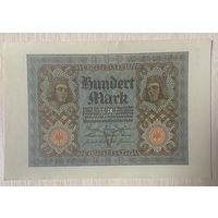 Банкнота 100 марок 1920 год. Веймарская республика. С рубля без МЦ.