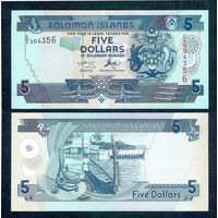 Соломоновы острова 5 долларов 2009 год, P-26а, UNC