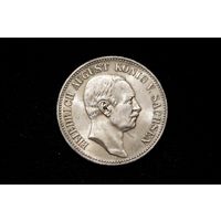 2 марки 1914 г. Саксония (Германия), Фридрих Август. Штемпельный блеск, кабинетная патина!