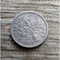 Werty71 Великобритания 6 пенсов 1960 Елизавета 2
