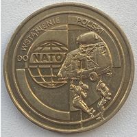 Польша 2 злотых 1999 г. Вступление Польши в НАТО