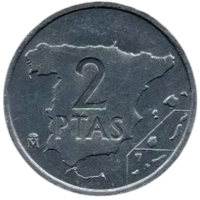 Королевство Испания. 2 песеты 1982.