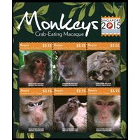 2015 Сент-Винсент Гренадины Бекия 1061-1066KL Фауна - Обезьяны 17,00 евро