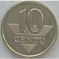 Литва 10 центов 2010 г.