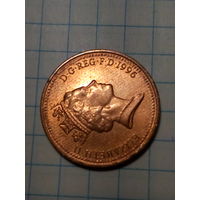 1 пенни Великобритания 1996 год.