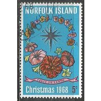 Норфолк. Рождество. 1968г. Mi#100.