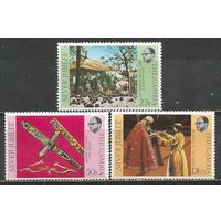 Гамбия. 25 лет коронации королевы Елизаветы Ii. 1977г. Mi#339-41. Серия.