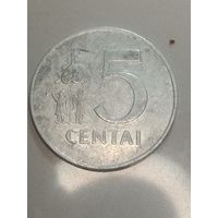 Литва 5 центов  1991 года .