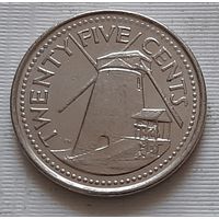 25 центов 2008 г. Барбадос