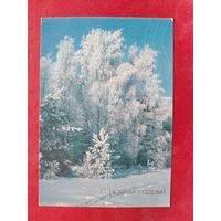 С новым годом! Подписанная. 1990 года. Фото Дорожинского.  1504.