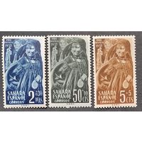 Испанские колонии. Сахара 1952. Женщины 3 марки. 125-27