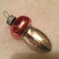 Ёлочная игрушка Боровичок, стекло. СССР
