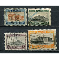 Греция - 1927 - Архитектура - (2 марки с тонким местом) - 4 марки. Гашеные.  (Лот 10Gw)-T4P3