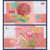 Коморские острова (Коморы), 500 франков 2006 г., P-15c (номинация IBNS 2006), UNC