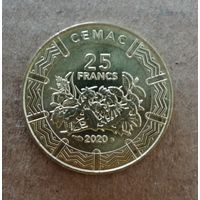 Центральная Африка (BEAC) 25 франков, 2020 г., KM# 20