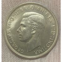 Монета 1 крона 1937 год. Австралия. Король Георг VI.