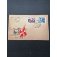 Польша 1954 КПД с полной серией марок "10 лет освобождения от фашизма" (спецгашение) марки Mi.897-898 каталог 6.00 евро