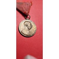 Медаль 50-летия правления Франца Иосифа I на Австро-венгерский престоле. С рубля. Охренительное Состояние