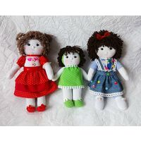 Куколки текстильные для девочки.