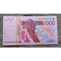 Werty71 Бенин 1000 франков 2003 2024 UNC банкнота Западная Африка