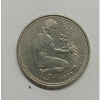 Германия  50 пфеннигов 1971 год F