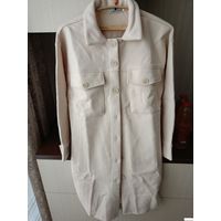 Теплая рубашка- кардиган 48