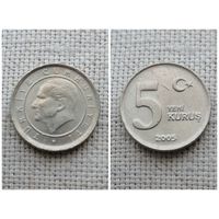 Турция 5 новых курушей 2005