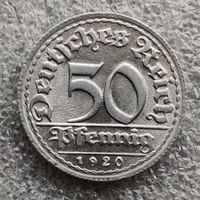 Германия 50 пфеннигов  1920 г. "D"