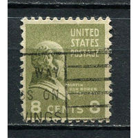 США - 1938/1954 - Мартин Ван Бюрен 8С - [Mi.420A] - 1 марка. Гашеная.  (Лот 51HD)-T4P16
