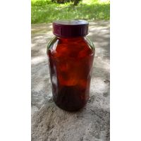 Банка аптечная 1л., СССР цветное стекло