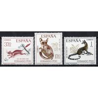 Испанская колония Фернандо По 1967. Фауна. 3 марки Mi 255-57