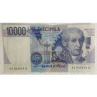 Банкнота 10000 лир. Италия. 1984 год. НЕ БЫЛА В ОБОРОТЕ