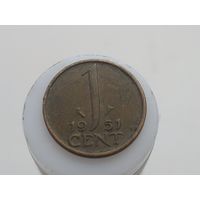 1 цент Нидерланды 1951 год  лот 7