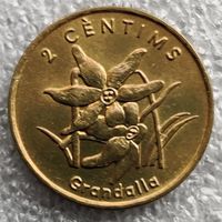 Андорра 2 сантима  2002 г.  Нарцисс поэтический (Narcissus poeticus)